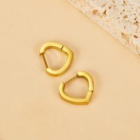 1 Pair Simple Style Heart Shape Stainless Steel Earrings main image 4