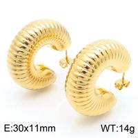 1 Pair Modern Style Simple Style Solid Color Plating Stainless Steel 18K Gold Plated Earrings sku image 49