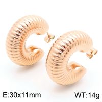 1 Pair Modern Style Simple Style Solid Color Plating Stainless Steel 18K Gold Plated Earrings sku image 56