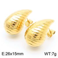 1 Pair Modern Style Simple Style Solid Color Plating Stainless Steel 18K Gold Plated Earrings sku image 39