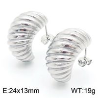 1 Pair Modern Style Simple Style Solid Color Plating Stainless Steel 18K Gold Plated Earrings sku image 8