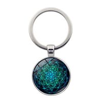 Simple Style Round Alloy Glass Women's Bag Pendant Keychain main image 2