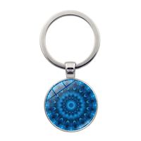 Simple Style Round Alloy Glass Women's Bag Pendant Keychain sku image 5