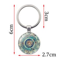 Simple Style Round Alloy Glass Women's Bag Pendant Keychain main image 4