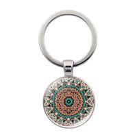 Simple Style Round Alloy Glass Women's Bag Pendant Keychain sku image 9