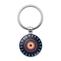 Simple Style Round Alloy Glass Women's Bag Pendant Keychain sku image 6