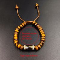 Einfacher Stil Hand Von Fatima Seil Tigerauge Kupfer Perlen Vergoldet Unisex Kordelzug Armbänder main image 2
