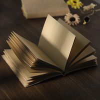 1 Piece Solid Color Learning Cloth Retro Notebook main image 3