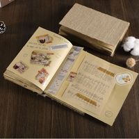 1 Piece Solid Color Learning Cloth Retro Notebook main image 1