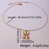 Hip-hop Punk Heart Shape Stainless Steel Copper 18k Gold Plated Zircon Pendant Necklace In Bulk main image 3