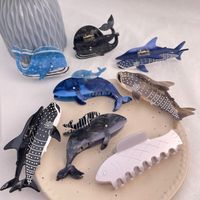 Women's Vacation Marine Style Shark Whale Acetic Acid Sheets Hair Claws main image 11