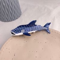 Women's Vacation Marine Style Shark Whale Acetic Acid Sheets Hair Claws sku image 4