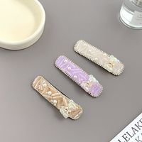 Women's Cute Classic Style Bear Alloy Inlay Artificial Crystal Artificial Pearls Hair Clip main image 3