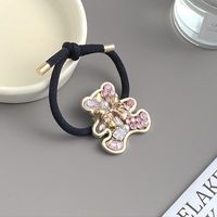 Women's Cute Bear Alloy Plating Inlay Rhinestones Hair Tie sku image 1