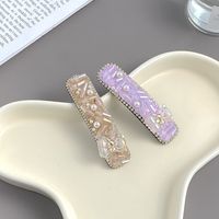 Women's Cute Classic Style Bear Alloy Inlay Artificial Crystal Artificial Pearls Hair Clip main image 4