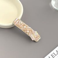 Women's Cute Classic Style Bear Alloy Inlay Artificial Crystal Artificial Pearls Hair Clip sku image 3