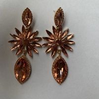 1 Pair Ig Style Elegant Classic Style Leaves Inlay Alloy Rhinestones Silver Plated Drop Earrings sku image 2