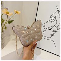 Women's Arylic Butterfly Streetwear Square Lock Clasp Crossbody Bag sku image 1