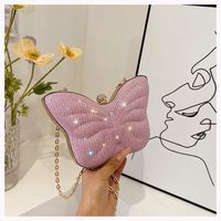 Women's Arylic Butterfly Streetwear Square Lock Clasp Crossbody Bag sku image 3