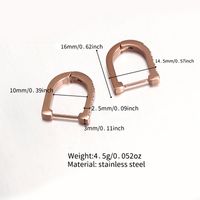 1 Pair Simple Style Shiny Geometric Polishing Plating Inlay Stainless Steel Zircon 14K Gold Plated Rose Gold Plated Hoop Earrings main image 2