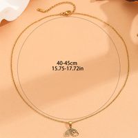Simple Style Solid Color Stainless Steel Plating 18k Gold Plated Pendant Necklace main image 2