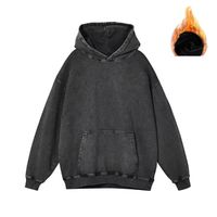 Unisex Hoodies Long Sleeve Pocket Vintage Style Solid Color sku image 12