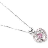 Simple Style Shiny Heart Shape Copper Zircon Pendant Necklace In Bulk main image 6