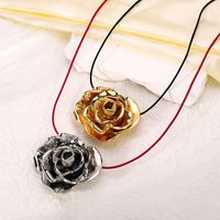 Modern Style Simple Style Flower Alloy Wax Rope Women's Necklace main image 6