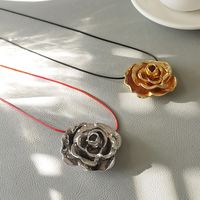 Modern Style Simple Style Flower Alloy Wax Rope Women's Necklace main image 7