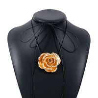 Modern Style Simple Style Flower Alloy Wax Rope Women's Necklace main image 1