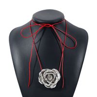 Modern Style Simple Style Flower Alloy Wax Rope Women's Necklace sku image 2