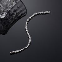 Elegant Dame Geometrisch Sterling Silber Überzug Inlay Zirkon Armbänder main image 6