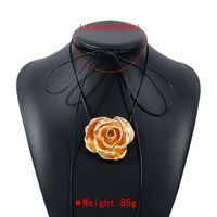 Modern Style Simple Style Flower Alloy Wax Rope Women's Necklace main image 3