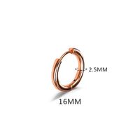 1 Piece Fashion Round Polishing Titanium Steel Hoop Earrings sku image 20