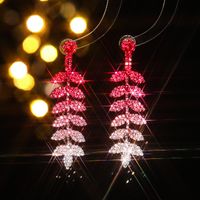 1 Pair Simple Style Commute Solid Color Plating Inlay Copper Rhinestones Silver Plated Drop Earrings main image 4