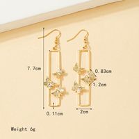 1 Pair Elegant Butterfly Rectangle Plating Alloy 14k Gold Plated Drop Earrings main image 6