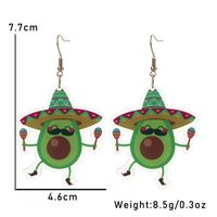 1 Pair Commute Letter Mask Printing Arylic Drop Earrings sku image 2