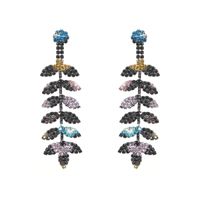 1 Pair Simple Style Commute Solid Color Plating Inlay Copper Rhinestones Silver Plated Drop Earrings main image 10