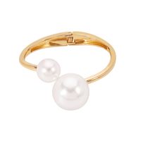 Modern Style Simple Style Round Alloy Inlay Artificial Pearls Women's Bangle main image 6