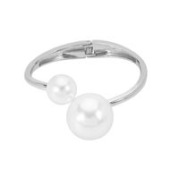 Modern Style Simple Style Round Alloy Inlay Artificial Pearls Women's Bangle sku image 1