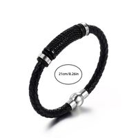 Simple Style Solid Color Titanium Steel Men's Bracelets sku image 1