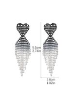 1 Pair Simple Style Commute Gradient Color Inlay Copper Zircon Drop Earrings sku image 2