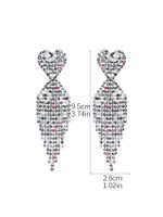 1 Pair Simple Style Commute Gradient Color Inlay Copper Zircon Drop Earrings sku image 4