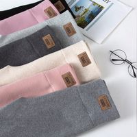 Simple Style Letter Solid Color Cotton Fleece Pants & Leggings main image 4