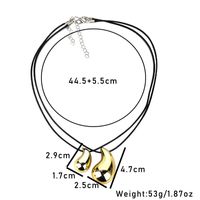 Simple Style Commute Color Block Plastic Plating Gold Plated Silver Plated Unisex Pendant Necklace main image 2