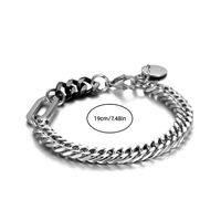 Hip-hop Streetwear Geometric Titanium Steel Men's Bracelets sku image 2