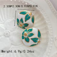 1 Pair Casual Vacation Simple Style Flower Plating 304 Stainless Steel 14K Gold Plated Ear Studs main image 2