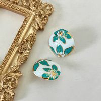 1 Pair Casual Vacation Simple Style Flower Plating 304 Stainless Steel 14K Gold Plated Ear Studs main image 1