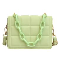 Women's Small Pu Leather Solid Color Streetwear Chain Square Magnetic Buckle Crossbody Bag sku image 18