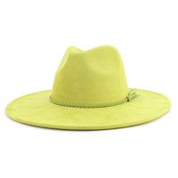 Unisexo Básico Retro Color Sólido Grandes Aleros Sombrero De Fieltro sku image 26